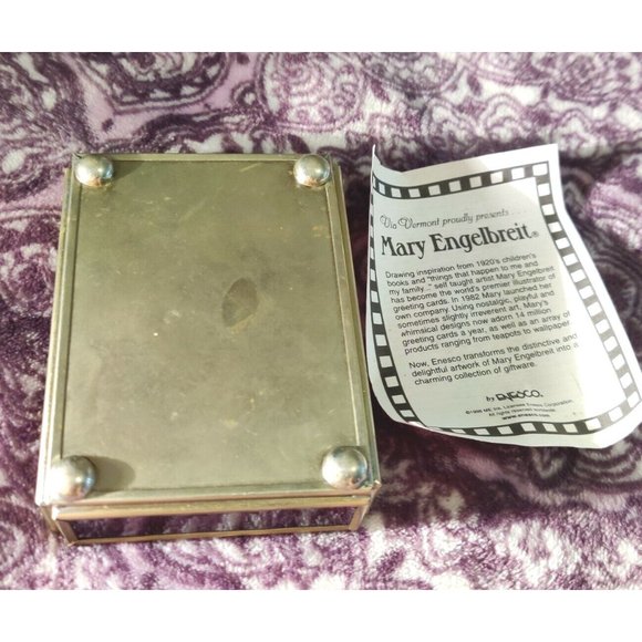 MARY ENGELBREIT SNAP OUT OF IT TRINKET, GLASS & METAL JEWELRY KEEPSAKE CARD BOX - Picture 4 of 10